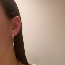 Load image into Gallery viewer, Hammered silver "bubble" hook earrings