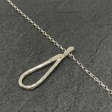 Load image into Gallery viewer, Hammered silver "tear" pendant