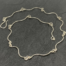 Load image into Gallery viewer, Hammered silver wavy necklace