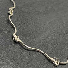Load image into Gallery viewer, Hammered silver wavy necklace