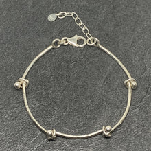 Load image into Gallery viewer, Hammered silver "bubble" bracelet