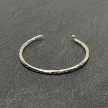 Load image into Gallery viewer, Hammered silver "bubble" cuff