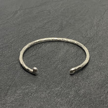 Load image into Gallery viewer, Hammered silver "bubble" cuff