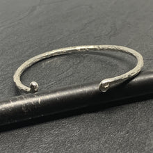 Load image into Gallery viewer, Hammered silver "bubble" cuff