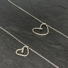 Load image into Gallery viewer, Hammered silver "heart" pendant