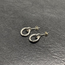 Load image into Gallery viewer, *NEW* Interlocking silver hoop studs (II)