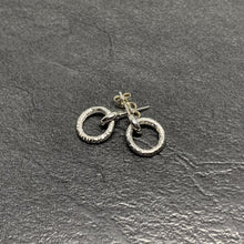 Load image into Gallery viewer, *NEW* Interlocking silver hoop studs (II)