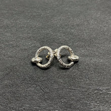 Load image into Gallery viewer, *NEW* Interlocking silver hoop studs (I)