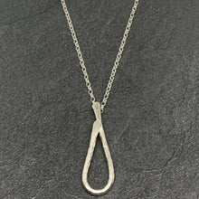 Load image into Gallery viewer, Hammered silver &quot;tear&quot; pendant
