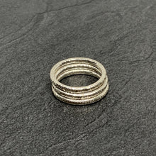 Load image into Gallery viewer, Straight hammered silver ring
