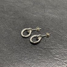 Load image into Gallery viewer, *NEW* Interlocking silver hoop studs (II)
