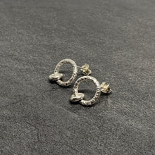 Load image into Gallery viewer, *NEW* Interlocking silver hoop studs (I)
